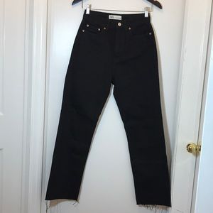 ZARA BLACK STRAIGHT LEG JEANS SIZE 2